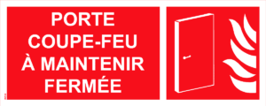 Panneau Porte coupe feu à maintenir fermée - 200 x 80 mm
