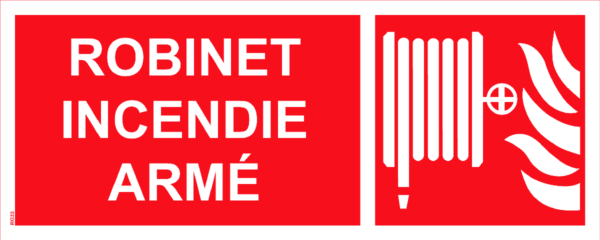 Panneau Robinet Incendie Armé - 200 x 80 mm