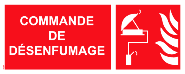 Panneau Commande de désenfumage - 200 x 80 mm