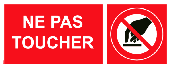 Panneau Ne pas toucher - 200 x 80 mm