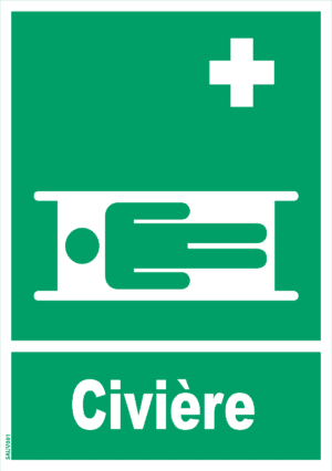 Panneau Civière + Picto - A4