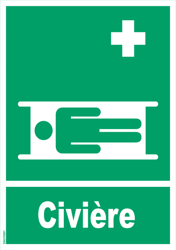 Panneau Civière + picto - A5