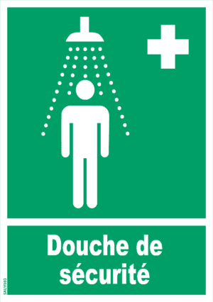 Panneau Douche de sécurite + Picto - A4