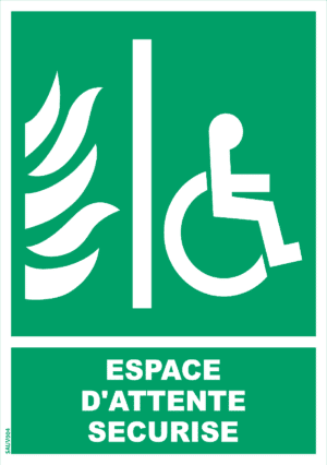 Panneau Espace d'attente sécurisé + Picto - A4