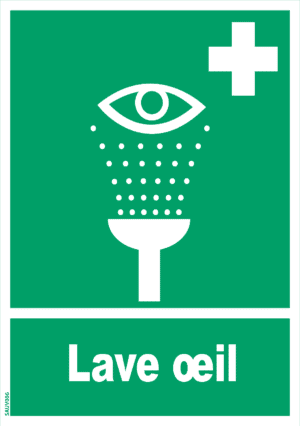 Panneau Lave Oeil + Picto - A4