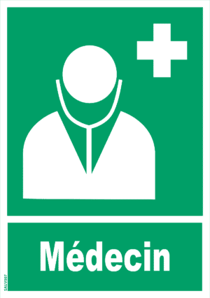 Panneau Médecin + Picto - A4