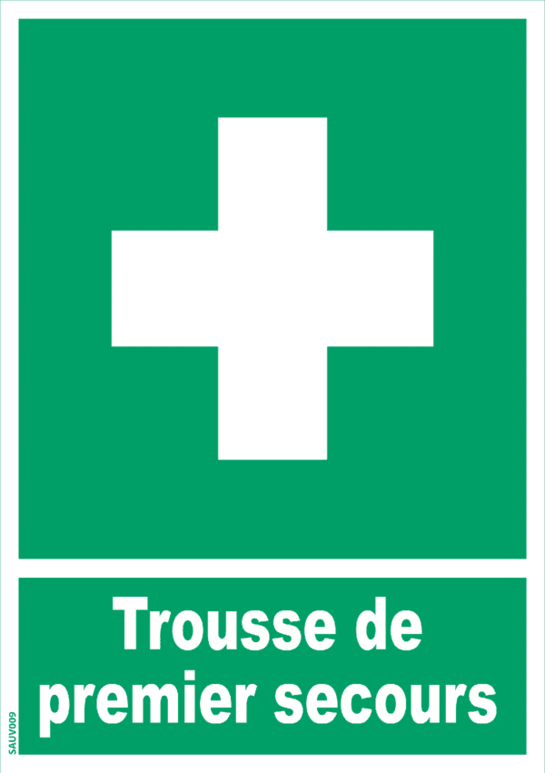 Panneau Trousse de premier secours + Picto - A5