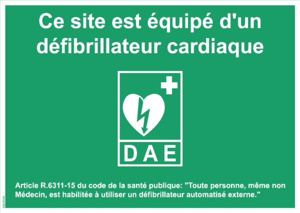 Panneau défibrillateur -  A5