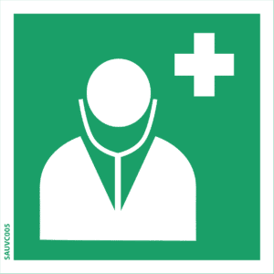 Panneau Médecin Picto -  100x100 mm