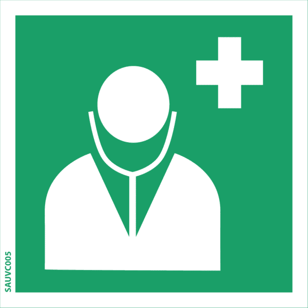 Panneau Médecin Picto -  100x100 mm