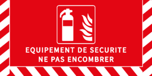 Signalétique autocollante surface anti-dérapante Extincteur - 800 X 400 mm