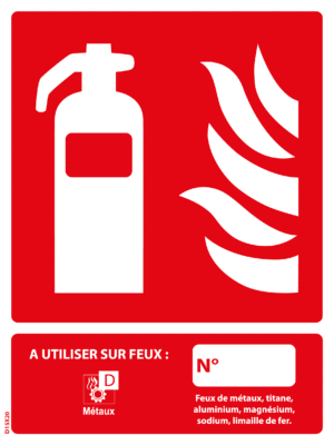 Panneau Classe de Feux D - 150 X 200 mm