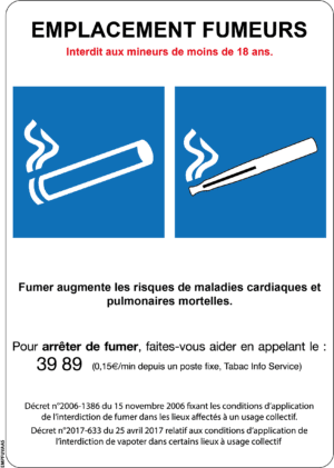 Emplacement fumeurs et vapoteurs - A5