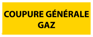 Panneau Coupure Générale Gaz - 200 x 80 mm