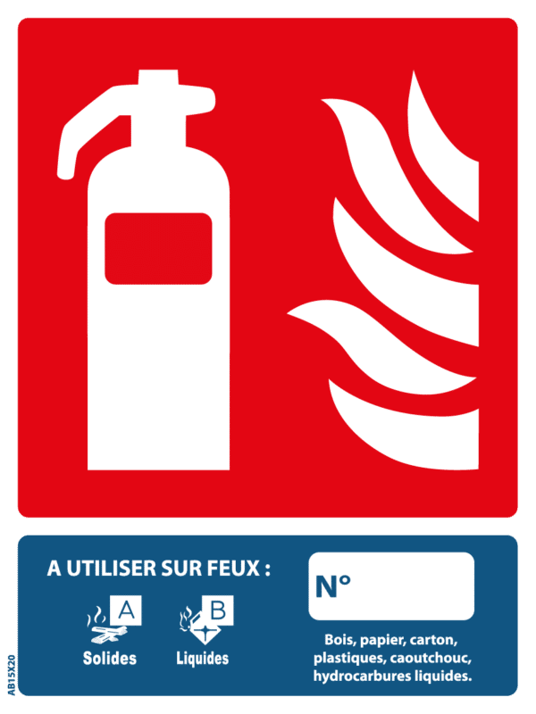 Panneau Classe de Feux AB - 150 x 200 mm