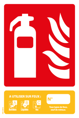 Panneau Classe de Feux ABC - 100 x 150 mm