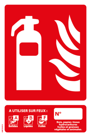 Panneau Classe de Feux ABF - 100 x 150 mm
