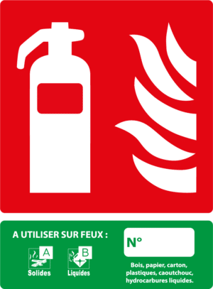 Panneau Classe de Feux AB BIO - 150 X 200 mm