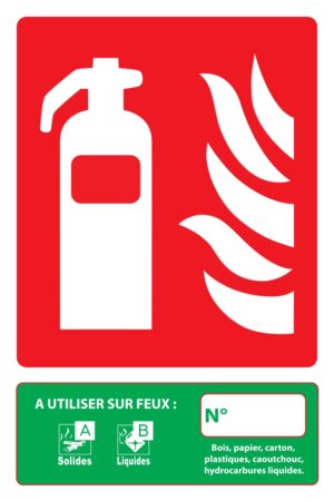 Panneau Classe de Feux AB Biologique - 100 x 150 mm