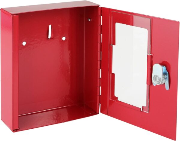 Boite à clé rouge avec verre dormant – Image 3
