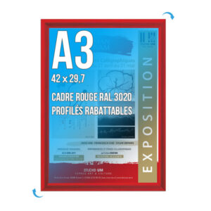 Cadre Clic-Clac - A3 - Rouge
