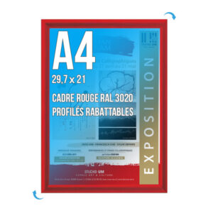 Cadre Clic-Clac - A4 - Rouge