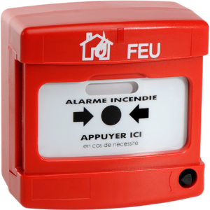 Déclencheur Manuel conventionnel alarme incendie rouge