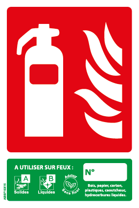 Panneau Classe de Feux AB Sans Fluor - 100 x 150 mm