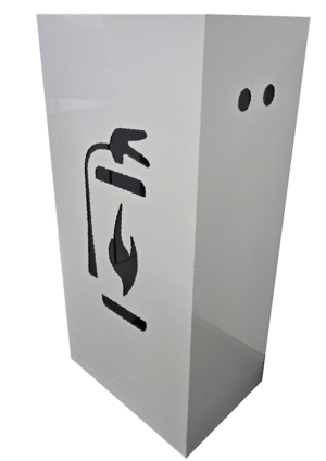 Coffret design Blanc pour extincteur 6L/6Kg