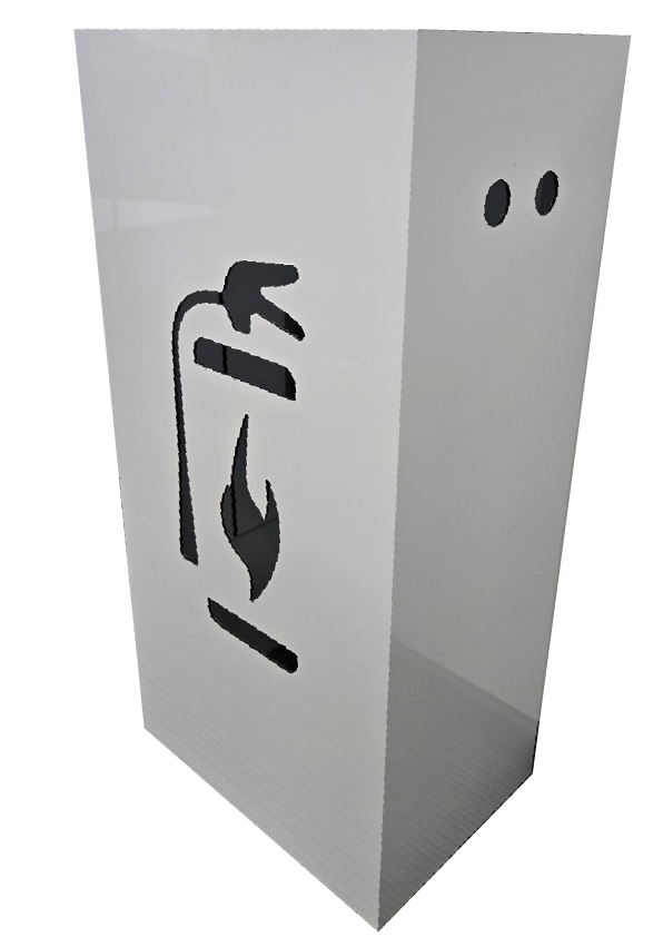 Coffret design Blanc pour extincteur 6L/6Kg