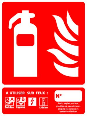 Panneau Classe de Feux ABL - 150 X 200 mm